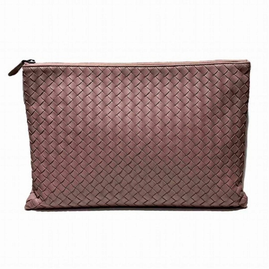 Bottega Veneta Pink Woven Clutch
